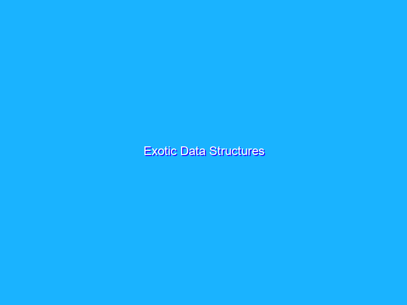 Exotic Data Structures