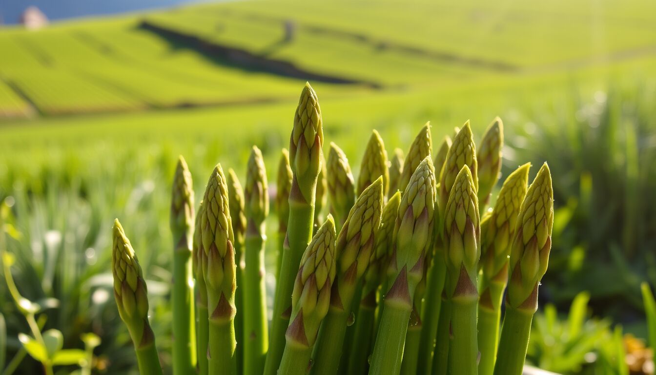 Asparagi freschi raccolti nei campi svizzeri per piatti primaverili deliziosi